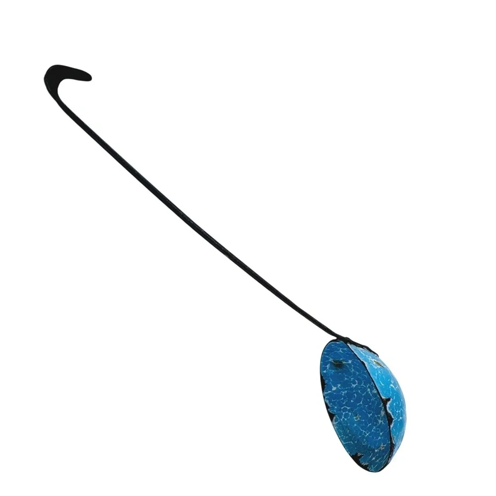 Vintage Blue Speckled Enamel Ladle Primitive Farmhouse‎ Rustic Kitchen Decor